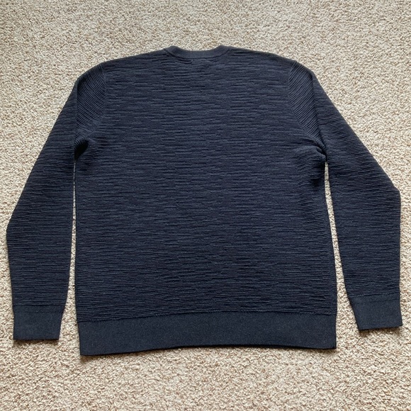 Smartwool Men’s Brookline Crew Black Wool Textured Sweater L - Picture 10 of 11